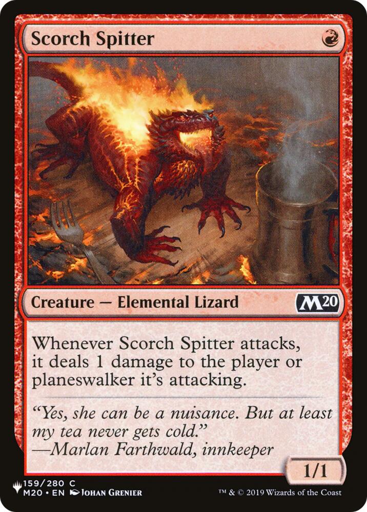Scorch Spitter, The List Reprints 159