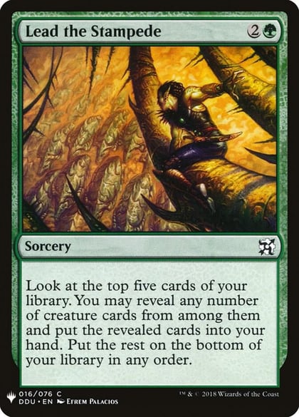 Lead the Stampede, The List Reprints 16