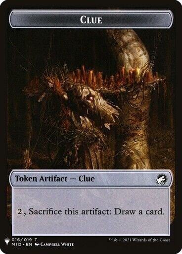 Clue // Golem Double-sided Token, The List Reprints 16 // 26