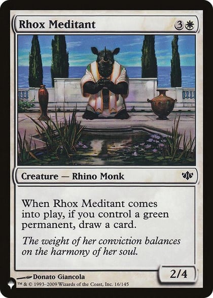 Rhox Meditant, The List Reprints 16/145