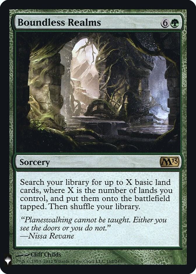 Boundless Realms, The List Reprints 162