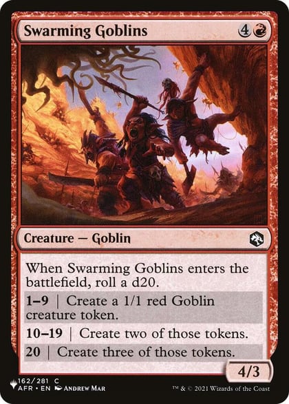 Swarming Goblins, The List Reprints 162/281