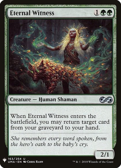 Eternal Witness (UMA), The List Reprints 163