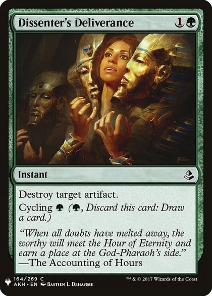 Dissenter's Deliverance, The List Reprints 164