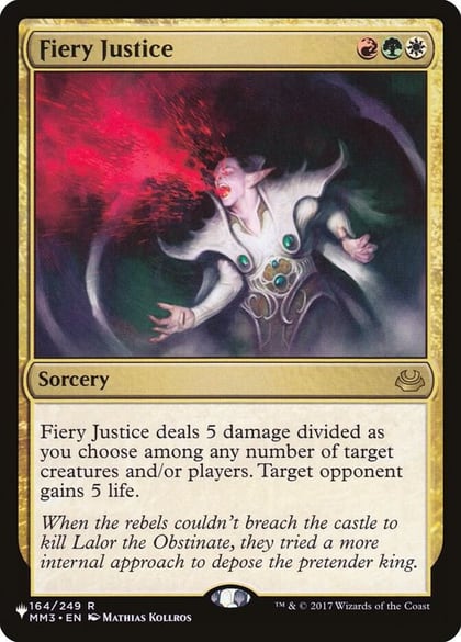 Fiery Justice, The List Reprints 164/249