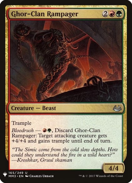 Ghor-Clan Rampager, The List Reprints 165