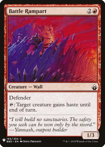 Battle Rampart, The List Reprints 165