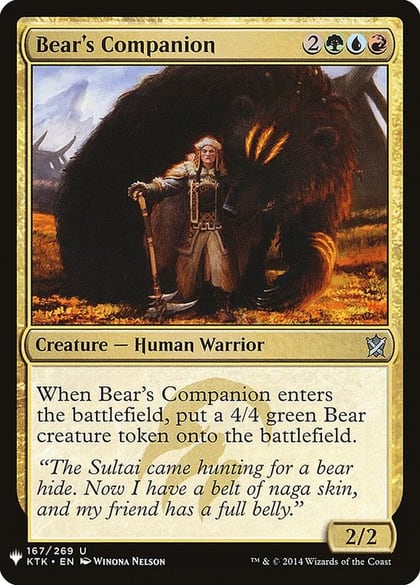 Bear's Companion, The List Reprints 167