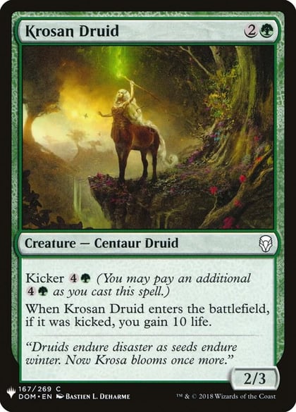 Krosan Druid, The List Reprints 167