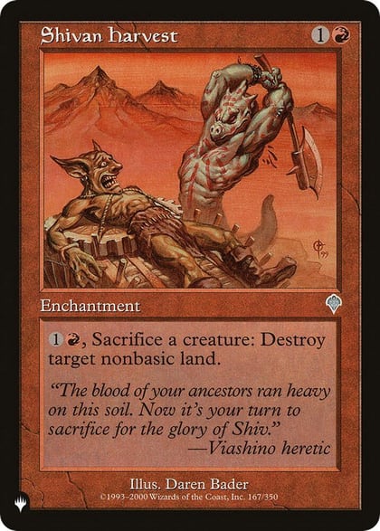 Shivan Harvest, The List Reprints 167/350