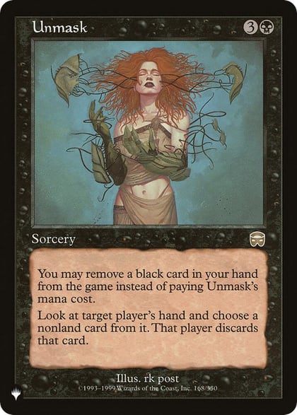 Unmask, The List Reprints 168/350