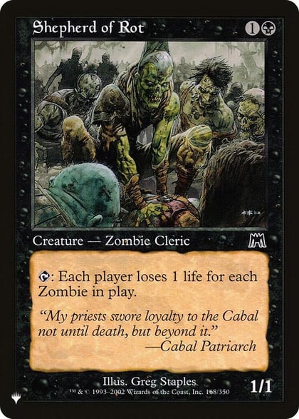 Shepherd of Rot, The List Reprints 168/350