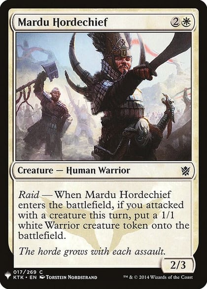 Mardu Hordechief, The List Reprints 17