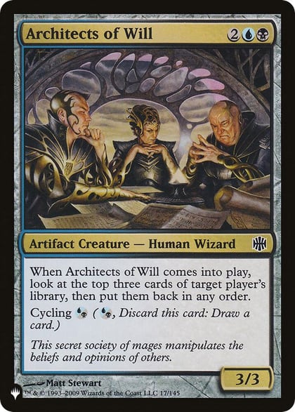 Architects of Will, The List Reprints 17/145