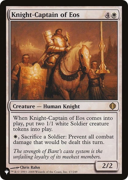 Knight-Captain of Eos, The List Reprints 17/249