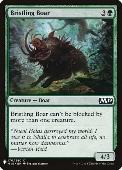 Bristling Boar, The List Reprints 170