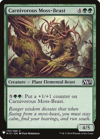 Carnivorous Moss-Beast, The List Reprints 170