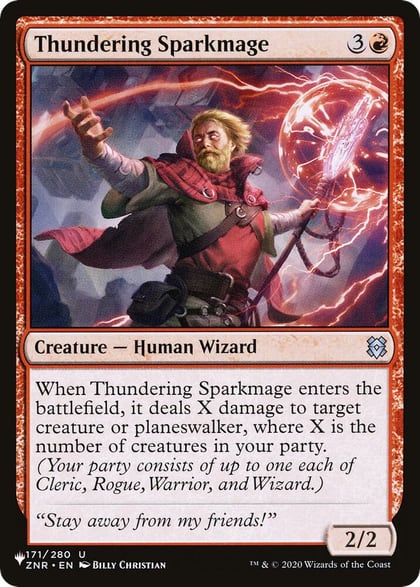 Thundering Sparkmage, The List Reprints 171/280