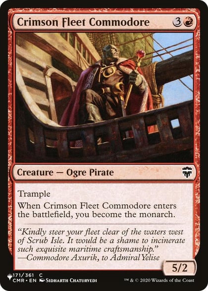 Crimson Fleet Commodore, The List Reprints 171/361