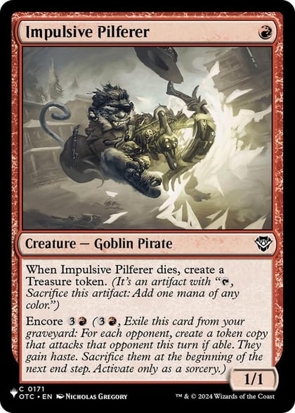 Impulsive Pilferer, The List Reprints 171