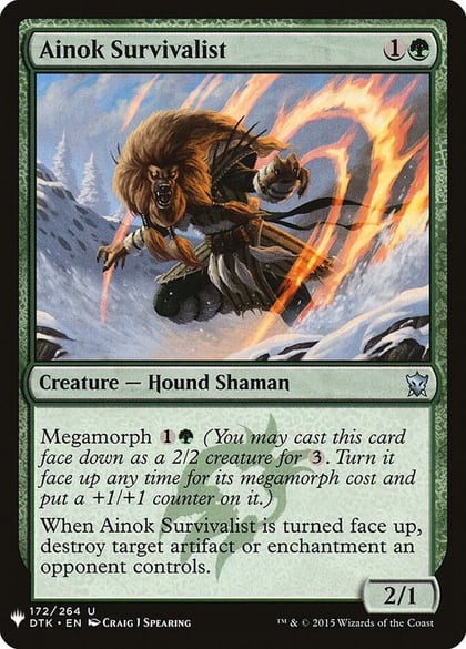 Ainok Survivalist, The List Reprints 172