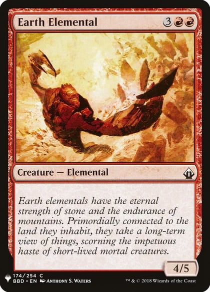 Earth Elemental, The List Reprints 174