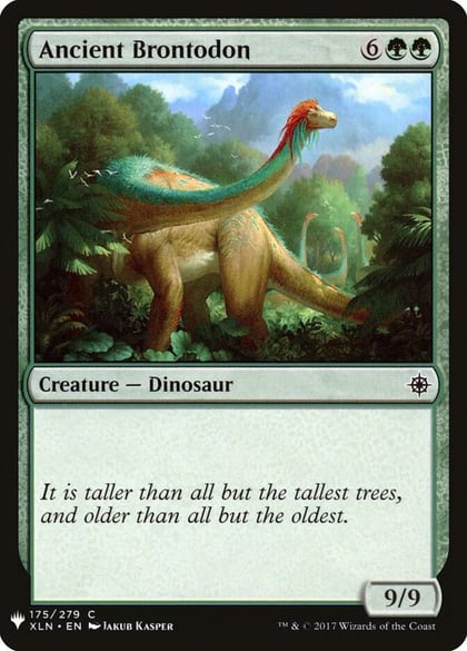 Ancient Brontodon, The List Reprints 175
