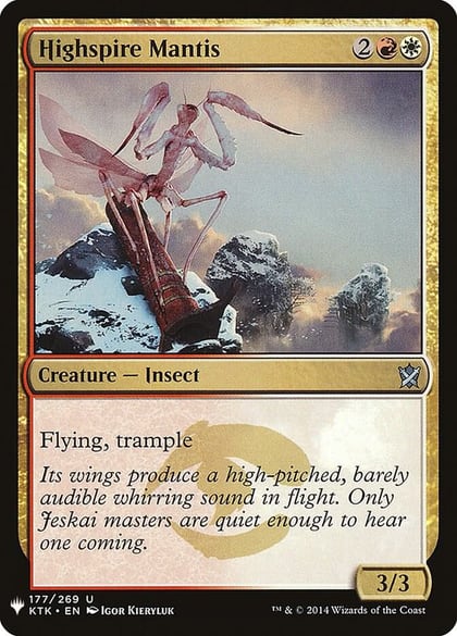 Highspire Mantis, The List Reprints 177
