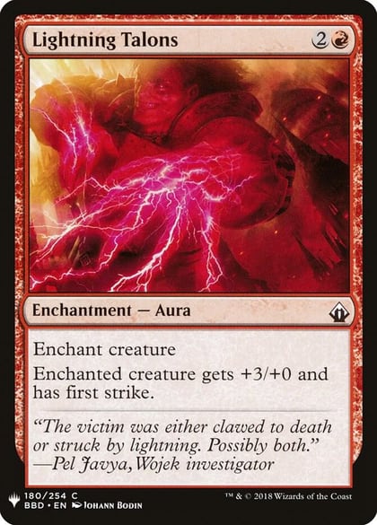 Lightning Talons, The List Reprints 180