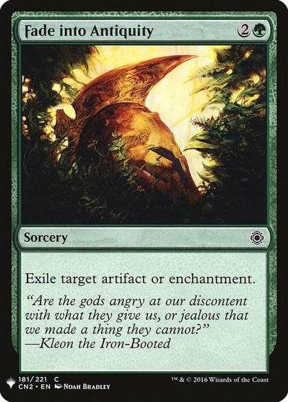 Fade into Antiquity, The List Reprints 181