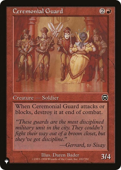 Ceremonial Guard, The List Reprints 182/350