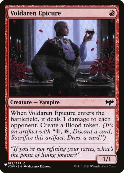 Voldaren Epicure, The List Reprints 182/277
