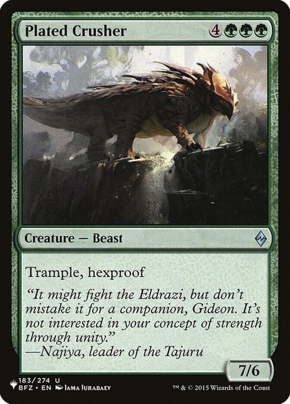 Plated Crusher, The List Reprints 183/274