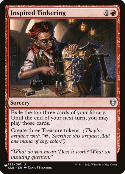 Inspired Tinkering, The List Reprints 183/361
