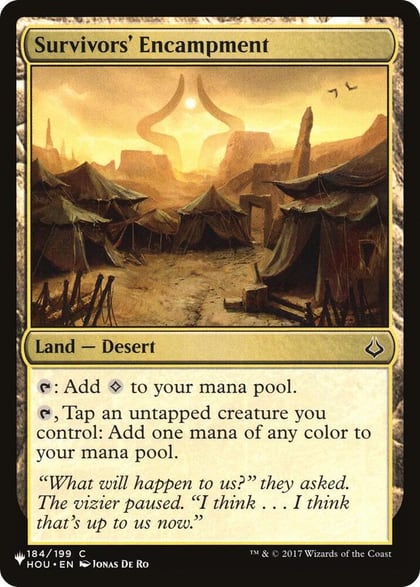 Survivors' Encampment, The List Reprints 184/199