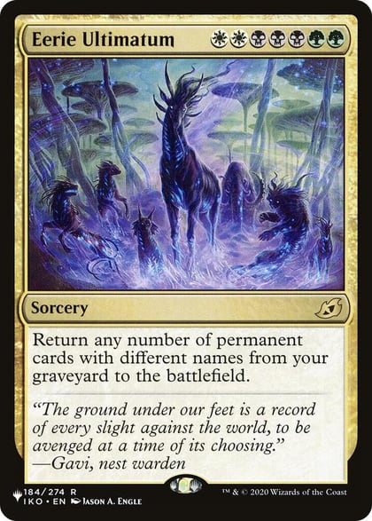 Eerie Ultimatum, The List Reprints 184/274
