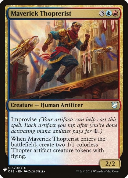 Maverick Thopterist (C18), The List Reprints 185