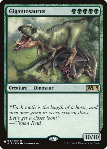 Gigantosaurus, The List Reprints 185/280