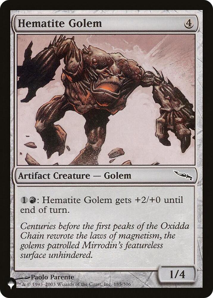 Hematite Golem, The List Reprints 185/306