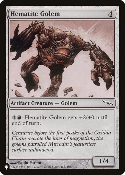 Hematite Golem, The List Reprints 185/306