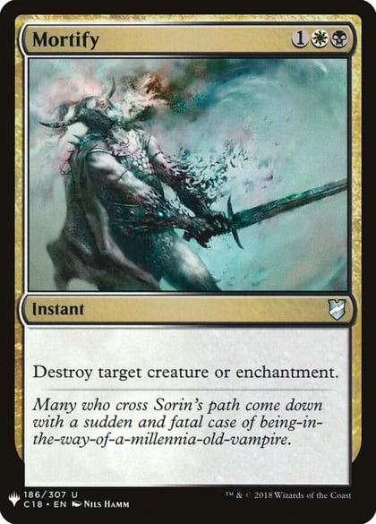 Mortify (C18), The List Reprints 186