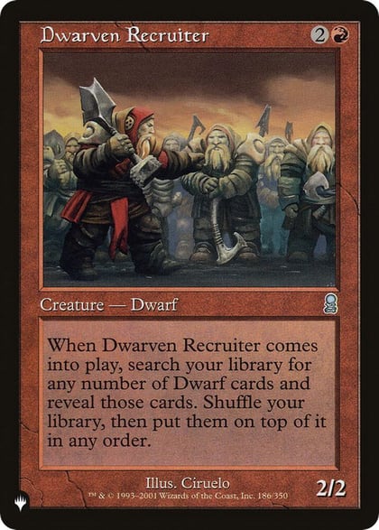 Dwarven Recruiter, The List Reprints 186/350