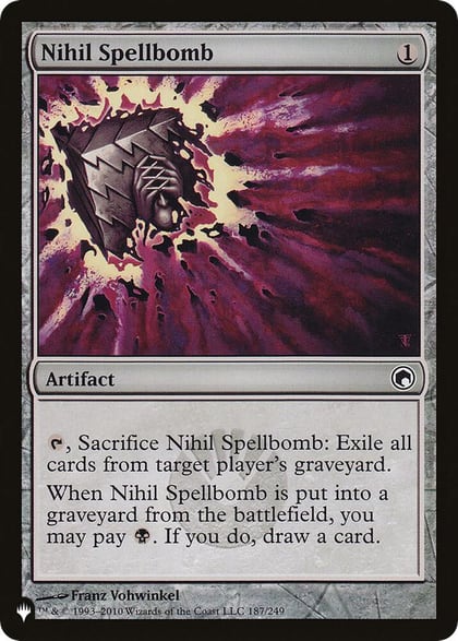 Nihil Spellbomb, The List Reprints 187/249