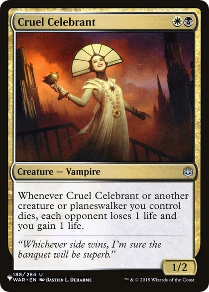 Cruel Celebrant, The List Reprints 188/264