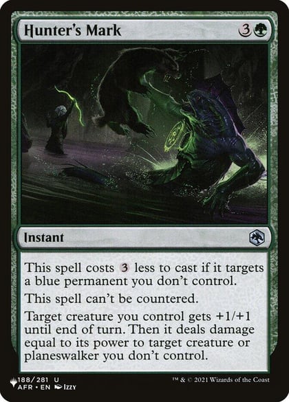 Hunter's Mark, The List Reprints 188/281