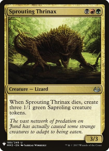 Sprouting Thrinax, The List Reprints 189
