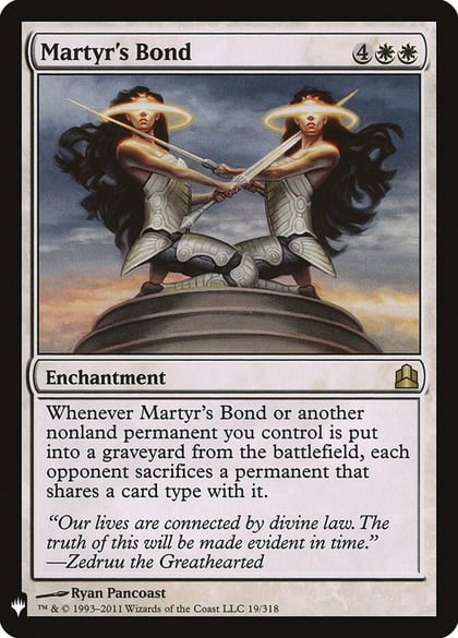 Martyr's Bond, The List Reprints 19/318