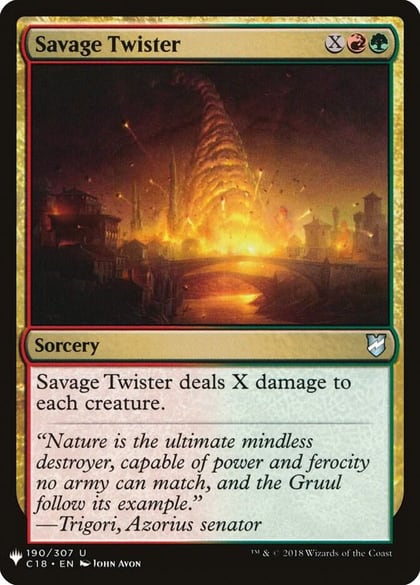 Savage Twister, The List Reprints 190