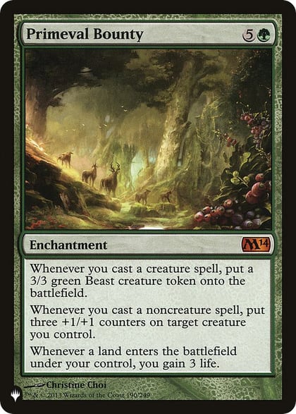 Primeval Bounty, The List Reprints 190/249
