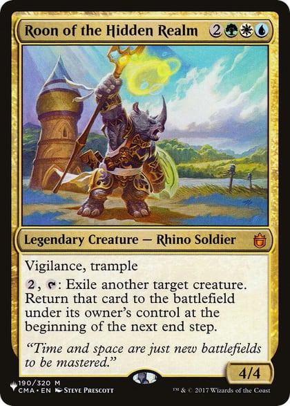 Roon of the Hidden Realm, The List Reprints 190/320